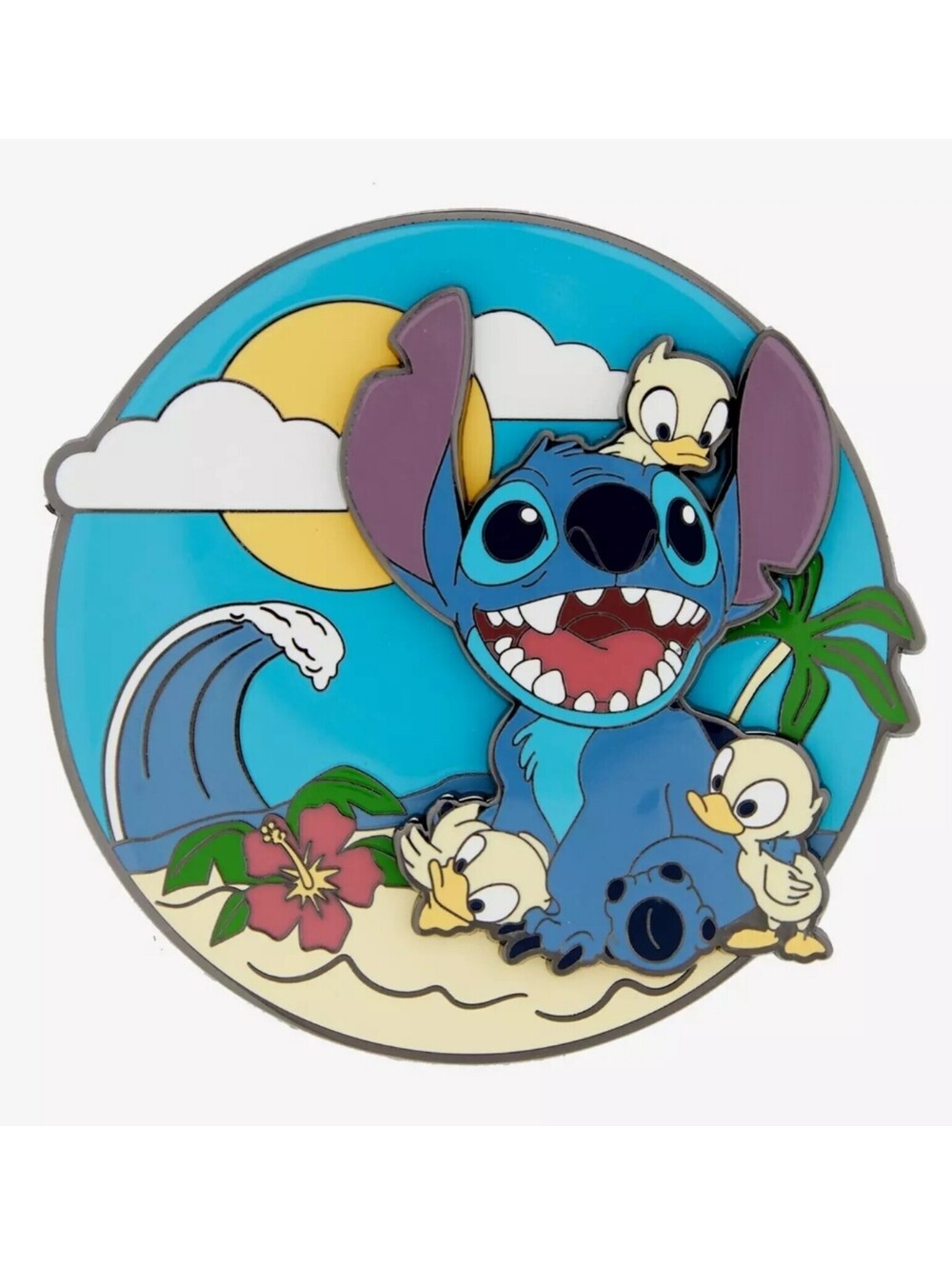 Loungefly Disney Lilo & Stitch Beach Stitch & Ducklings Limited Edition Pin